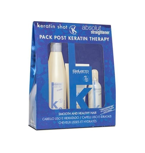 Imagen de Keratin Shot Salerm Pack Tratamiento Alisador Rehidratante con Keratina (mantenimiento en casa)