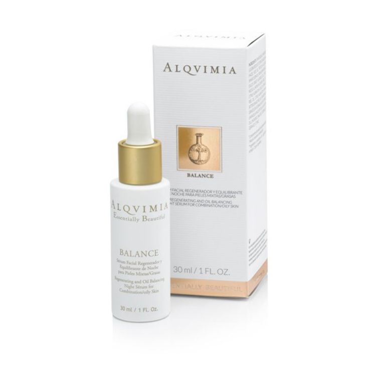 Imagen de Sérum Facial Regenerador y Equilibrante (BALANCE) Noche Pieles Mixtas/Grasas Alqvimia Essentially Beautiful 30 ml