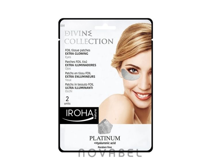 Imagen de Parches de ojos Iroha Nature Foil Platino Extra Iluminadores