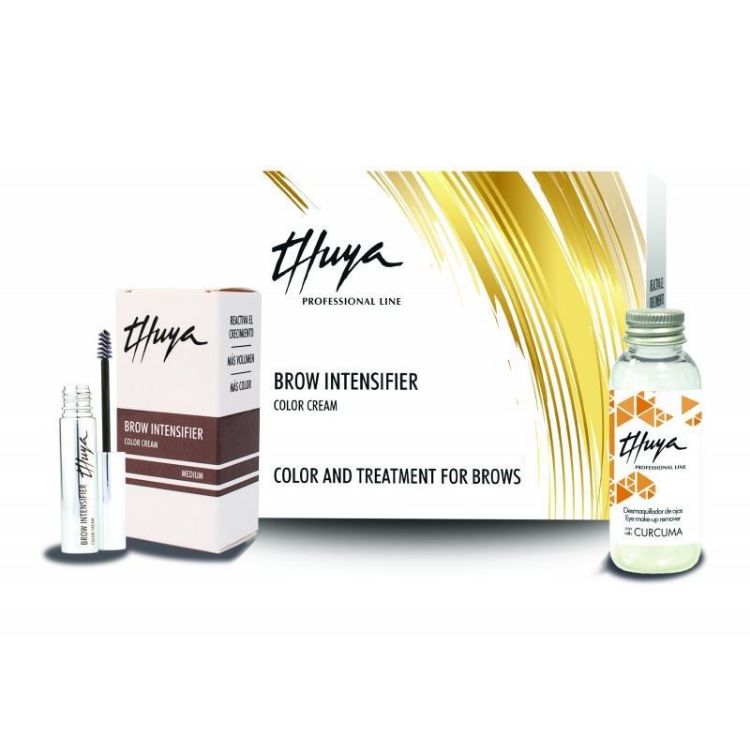 Imagen de Kit Brow Intensifier Medium Thuya con Desmaquillador Cúrcuma