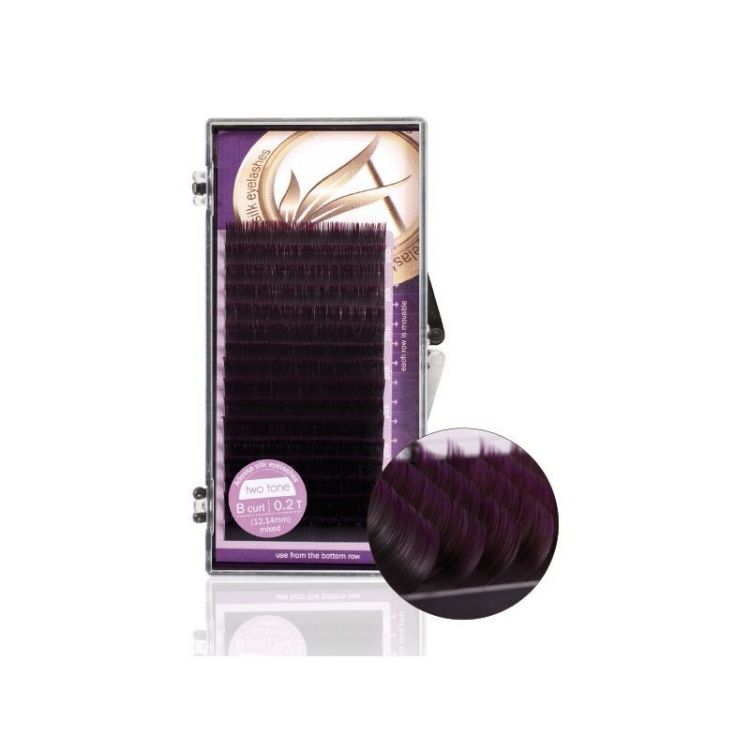 Imagen de Silk Lashes B-Curl 0.20 grosor Adessa 12mm - 14mm violeta