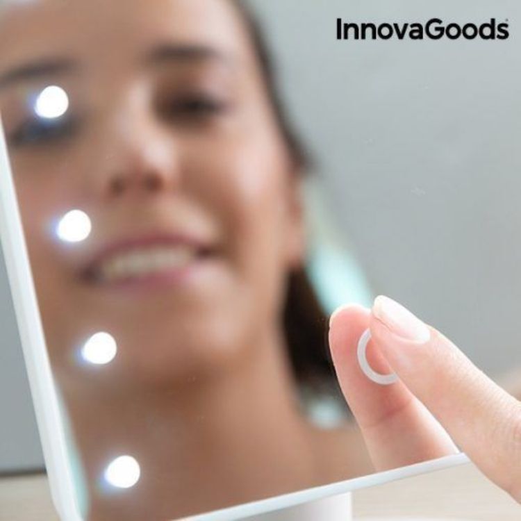 Imagen de Espejo Led Táctil InnovaGoods Sobremesa