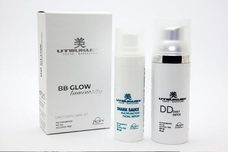 Imagen de Kit Utsukusy BB GLOW con DD Cream Tono Oscuro 50ml + Shark Sauce 30ml