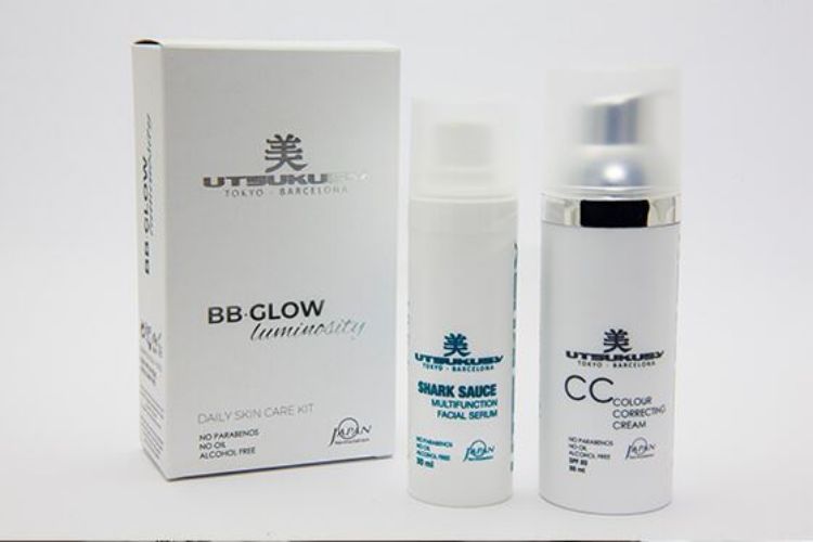 Imagen de Kit Utsukusy BB GLOW con CC Cream Tono Claro 50ml + Shark Sauce 30ml