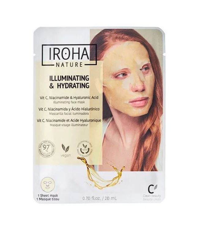 Imagen de Mascarilla en Tisú Iluminadora e Hidratante Vitamina C Iroha Nature