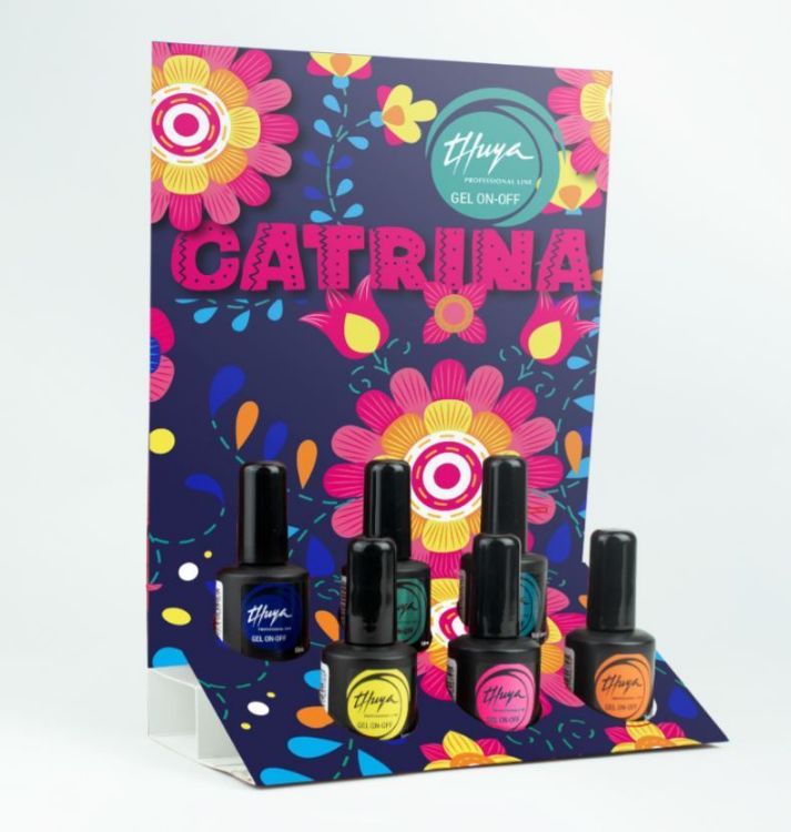 Imagen de Expositor Thuya Esmaltes Semipermanentes CATRINA Gel On Off 14 ml