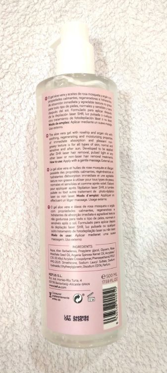 Imagen de Gel Aloe Vera Kefus con Rosa Mosqueta y Argán 500 ml