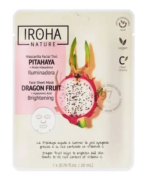 Imagen de Mascarilla en Tisú con Pitahaya Iluminadora Iroha Nature