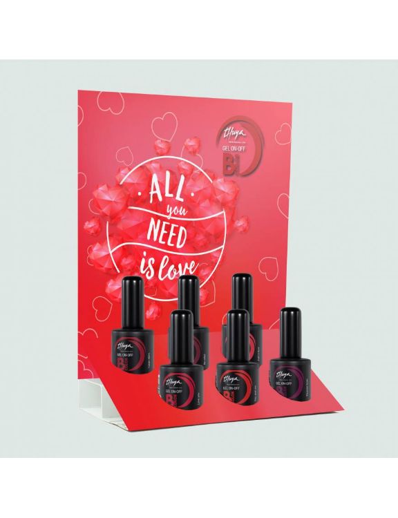 Imagen de Expositor 'All you need is Love' Thuya Esmaltes Semipermanentes On-off B-COLOR