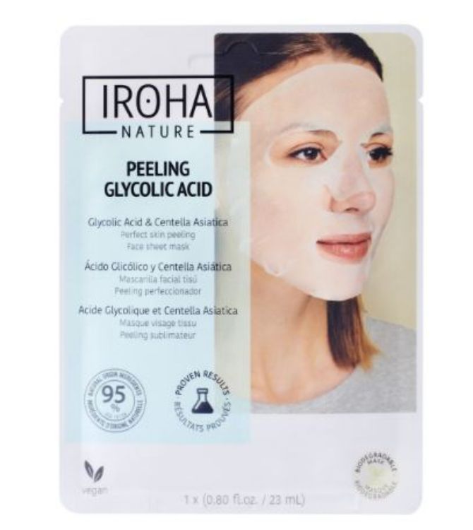 Imagen de Mascarilla en Tisú Peeling Iroha Nature Ácido Glicólico y Centella Asiática