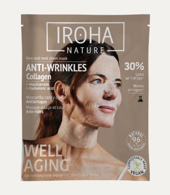 Imagen de Mascarilla en Tisú Antiedad Iroha Nature Colágeno